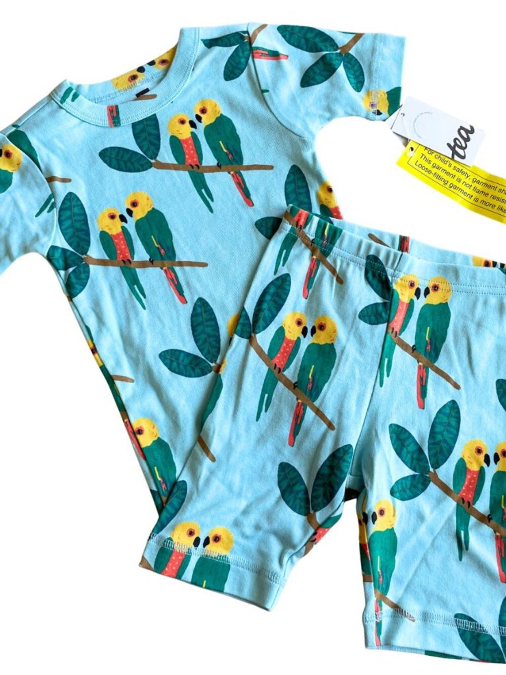 Entire Closet $5! NEW Tea Collection 100% Cotton Parakeets PJs Pajama Set Sz